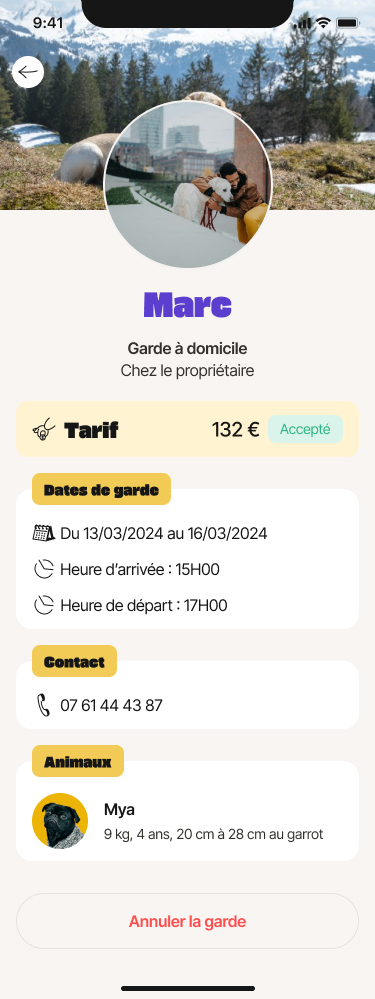 Capture d'écran de l'application Nos Chiens et Nous - Carte des balades